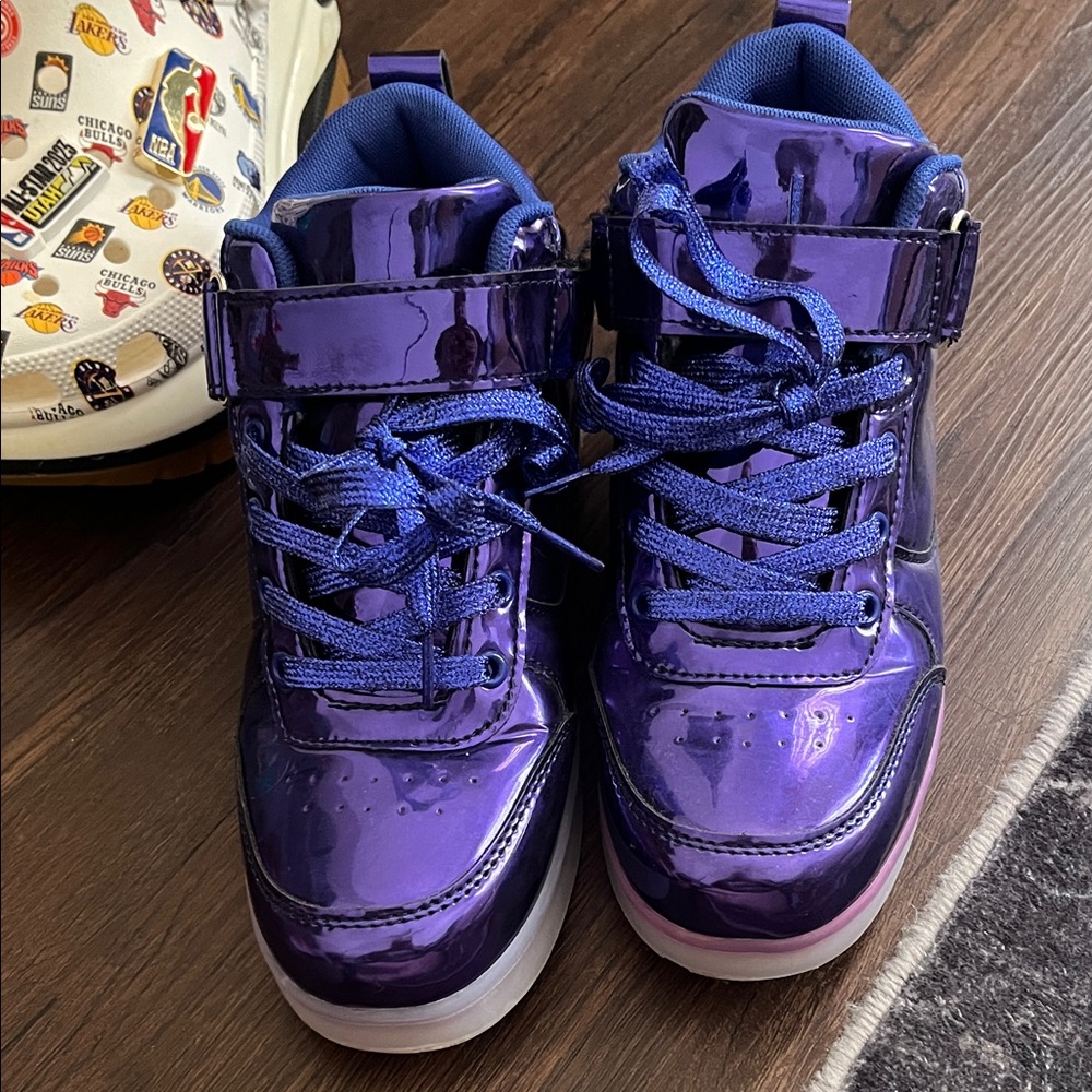 Shiny Purple Kids Shoes